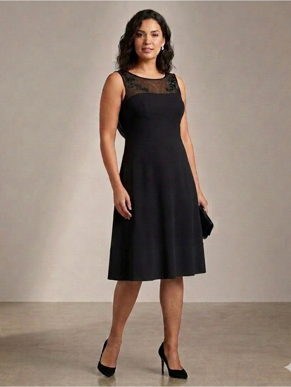 Evan Picone Vintage Couture Black Cheongsam Dress Gown Size 12